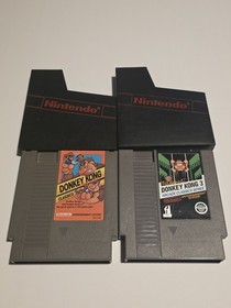 Nintendo Donkey Kong Classics and DK 3 Lot Authentic Genuine Games for NES