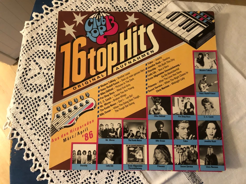 Club Top 13 "16 Top Hits 1986 aus den Hitparaden, original Aufnahmen, 6 LP's - Bild 3 von 4