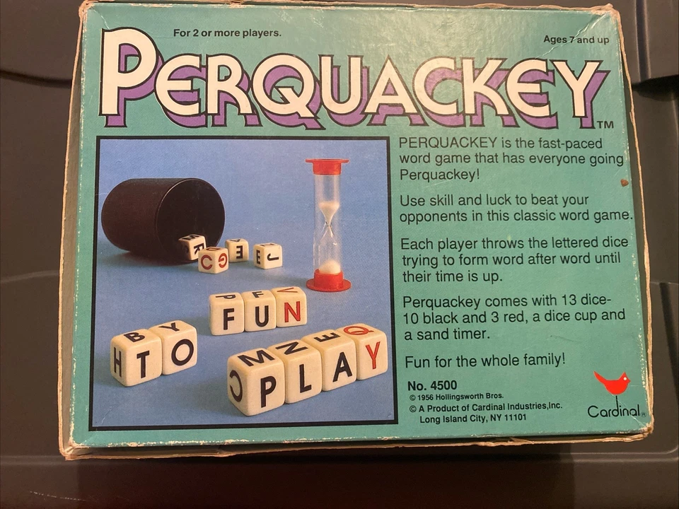 Cardinal Games Perquackey 1956 COMPLETE Instructions Action Packed Word Game - Image 3 of 3