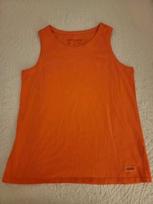 Womens Large Life Is Good Orange Crusher Tank