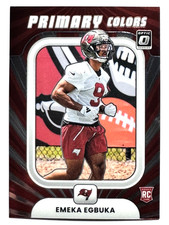 ROOKIE CARD EMEKA EGBUKA Buccaneers 2025 Donruss Optic PRIMARY COLORS INSERT #5