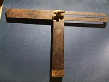 Sliding T Bevel Gauge Square Wood And Brass 8" Very Acceptable