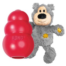 KONG Classic  Wild Knots Bear Combo Pack - Unique  Fun Dog Toys for Hours of P