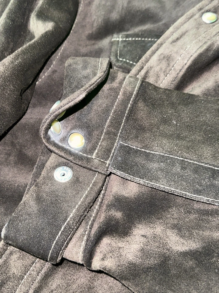 Gap men’s Waxed Suede Western Shirt Jacket Size: XL - Image 3 of 4