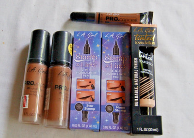 Lot of 6 LA Girl Makeup, Foundation, Liner Pens, Pro. Matte, Pro. Conceal