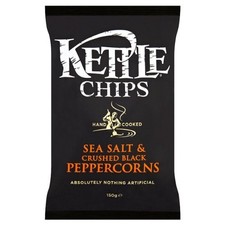 Kettle Chips Sea Salt with Black Peppercorns 6x150g