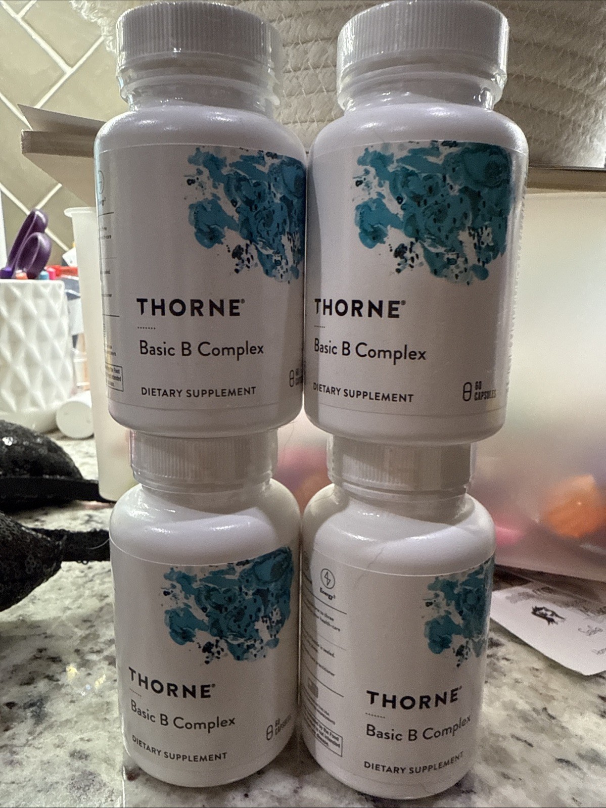 Thorne Basic B Complex 60 Count Multivitamin Expires 02/2026 New Sealed