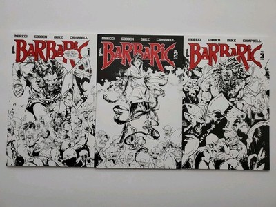 Barbaric #1 #2 #3 Deluxe Black & White 1st Print Cover A Set Vault Comics 2021 