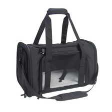 Soft Sided Carrier for Small Medium Cats Dogs,Removable Pad Collapsible Trave...
