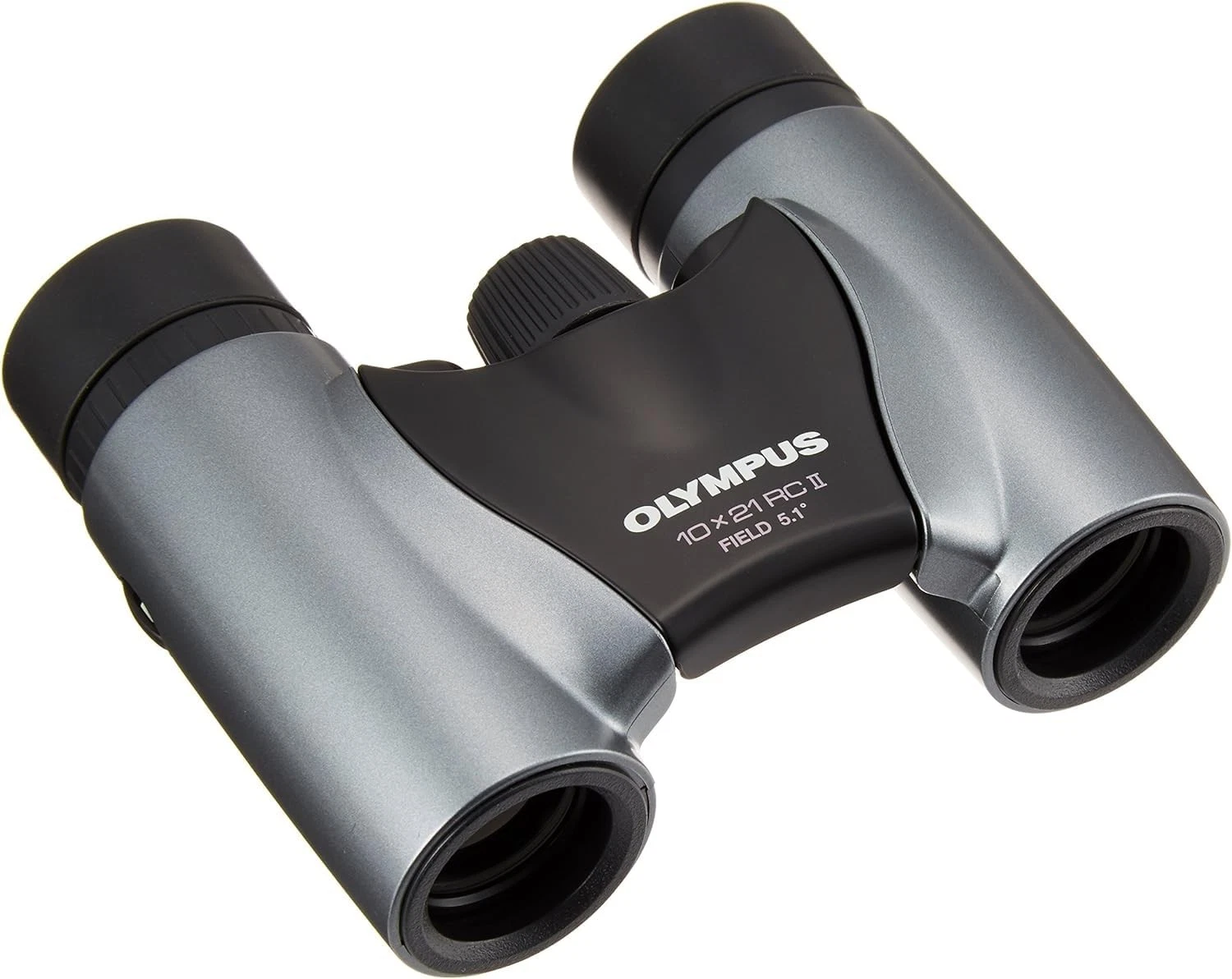 OLYMPUS RCII 10x21 Roof Prism Binoculars, Dark Silver. Compact, lightweight, fol