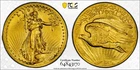 1907 High Relief, Wire Edge Saint Gaudens $20 Gold Double Eagle PCGS UNC cleaned