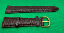 BROWN LIZARD WRIST WATCH STRAP..NEW. DARK BROWN. MULTIPLE SIZES. GENUINE.