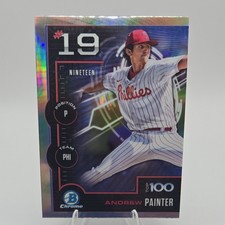 Topps 2025 Bowman Scouts Top 100 Chrome Andrew Painter Phillies Card #BTP-19