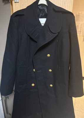 Authentic US Navy Peacoat 2025 Issue Wool Military Coat