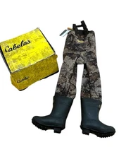 Cabela's Youth Chest Waders Neoprene Boot-Foot Hunting 3mm for Kids Size 4 NWT
