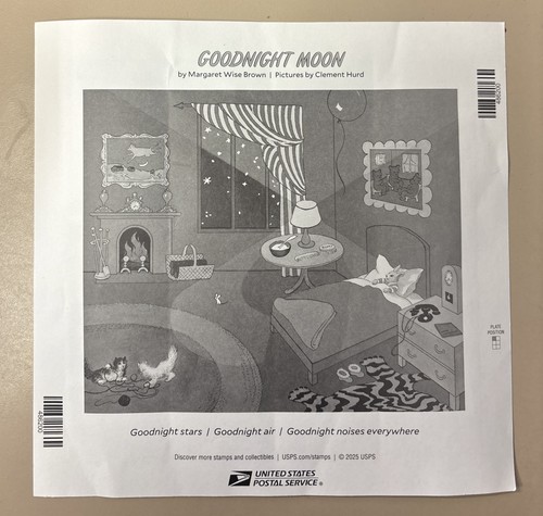 Goodnight Moon, USPS Forever Briefmarken, kompletter 16er Bogen, postfrisch - Bild 2 von 2