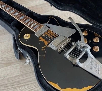 Gibson Electric Guitar Black Single Cutaway Bigsby Tremolo with Case