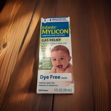 Infants Mylicon Gas Relief Drops Dye Free 1oz Simethicone Exp 07/26
