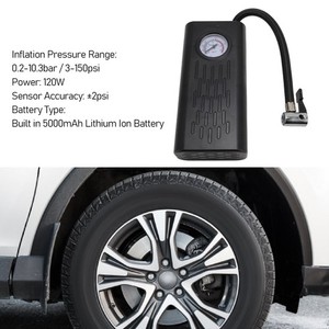 Portable Tire Inflator Convenient Use Precise Inflation Pressure Display