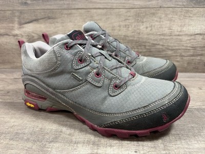 AHNU Sugarpine Waterproof Vibram Soles Hiking Shoes Gray Purple Womens Size 7.5