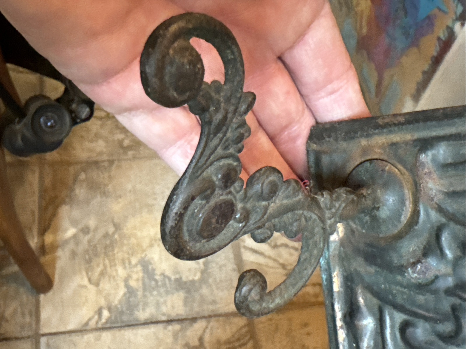 1890s Antique USS OLYMPIA Our Nations Pride Hammered Copper On Wood Mirror RARE