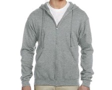 New Jerzees Mens NuBlend Fleece Full Zip Hooded Sweatshirt Hoodie Size Medium