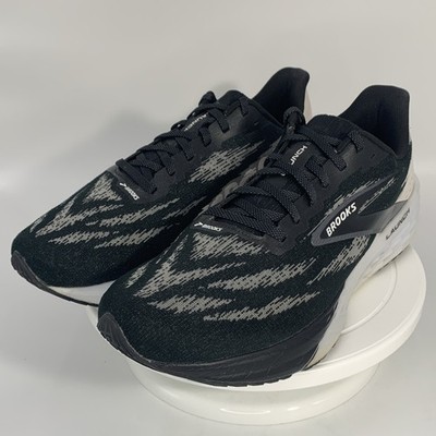 Brooks Launch 11 Men's Size 12 Wide (2E) Running Shoes Black White Sneakers