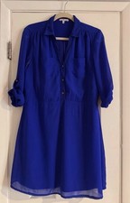Charlotte Russe Cobalt Blue Shirt Dress (Large)