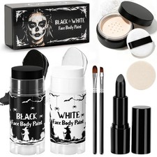 Black  White Oil Body Paint Washable Halloween Cosplay Makeup
