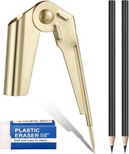 90mm Accurate Marking Scribing Compass Set, Gold Woodworking Compass Scriber, M