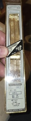 Vintage Voguestrap Gold Tone Mesh Watch Band   Fits Timex Plus 7 Hing Kong