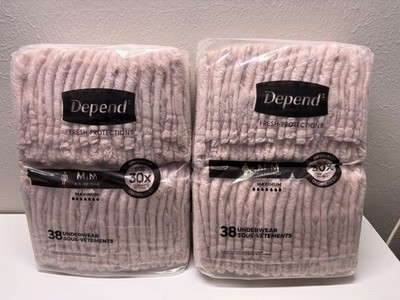 Depend Fresh Protection Women's Incontinence Underwear Medium 76 Count Fast Ship