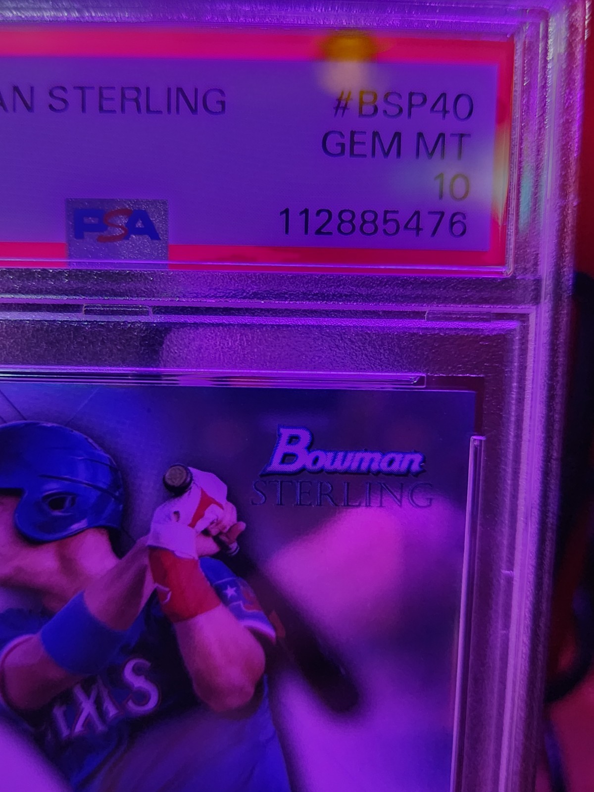 2021 Bowman Sterling Refractor JOSH JUNG  #/199 PSA GEM 10 POP 3 view 4