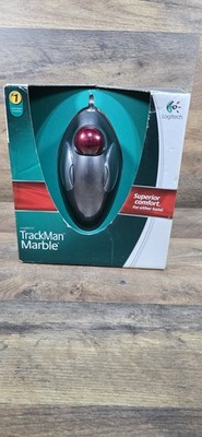 Logitech TrackMan Marble Trackball Mouse USB Ergonomic Wired PC Mac NEW