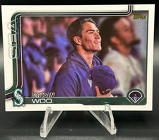 2025 Topps Update Bryan Woo SSP Golden Mirror Variation #327 Mariners