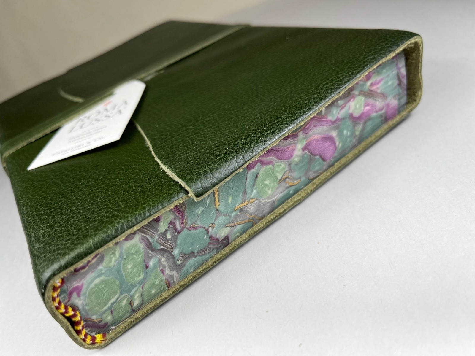 Cavallini & Co. Green Leather Roma Lussa Journal, 6" x 8"