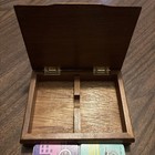 Antique Car Playing Card Box 1985 Wood Box with Metal  Model T Car Vintage — photo 4