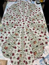 Christmas "Season of Joy" Quilted Table Runner 42 X 24 green/red/white