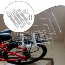 4 Pieces Bike Rear Basket Mount Fixing Plate with Screws Durability Practical