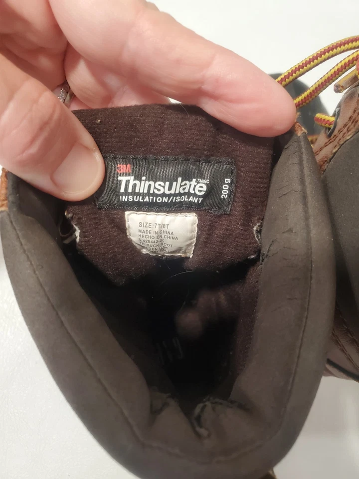 GAP Bebé Niño Niño Niños/Niñas 7T/8T Marrón Aislante Impermeable Botas de Pato Foto 2 de 4