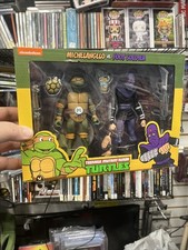 NECA Teenage Mutant Ninja Turtles MICHELANGELO VS FOOT SOLDIER 2-Pack Figure NEW
