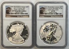 2012 S American Silver Eagle Proof and Reverse Proof set NGC PF 70