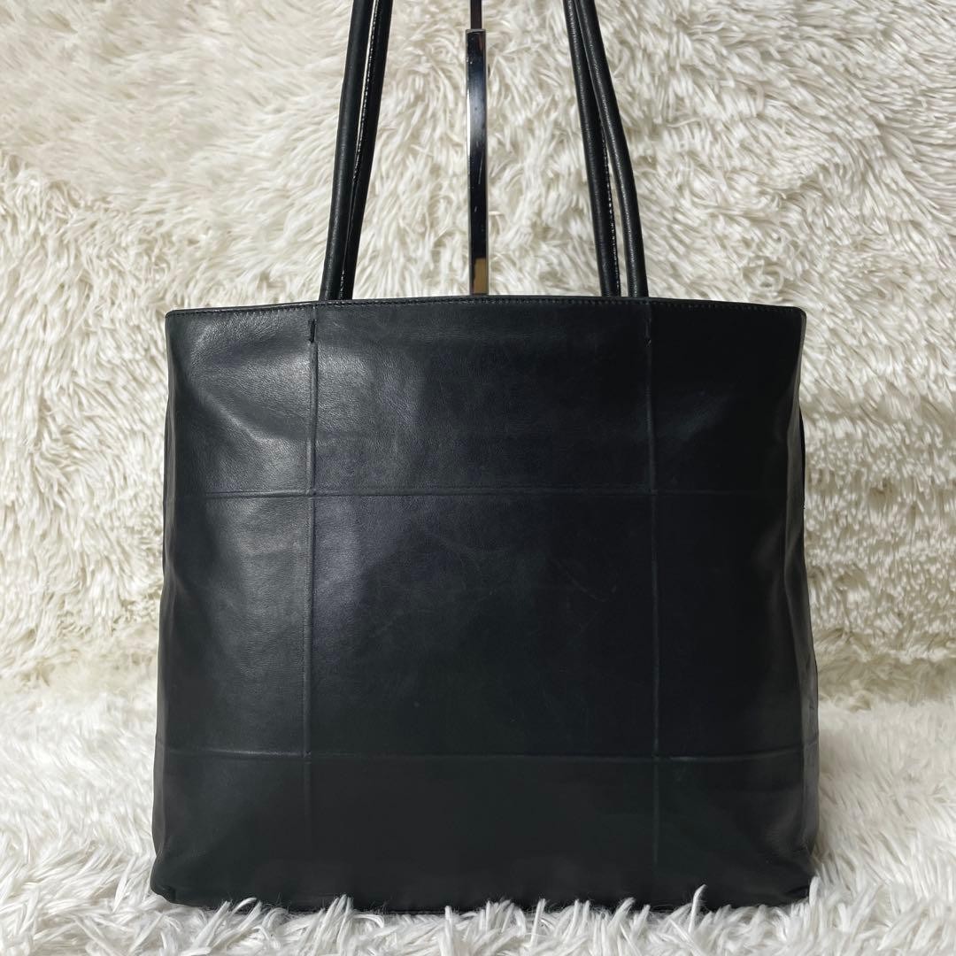 Prada Tote Bag Black Leather Authentic thumbnail 4