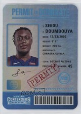 2019-20 Panini Contenders Permit to Dominate Sekou Doumbouya #6 0mk0