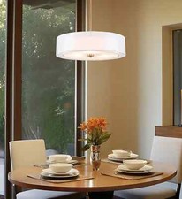 Kira Home Lindos 20" Modern 3-Light Double Drum Chandelier Glass Diffuser, Ste