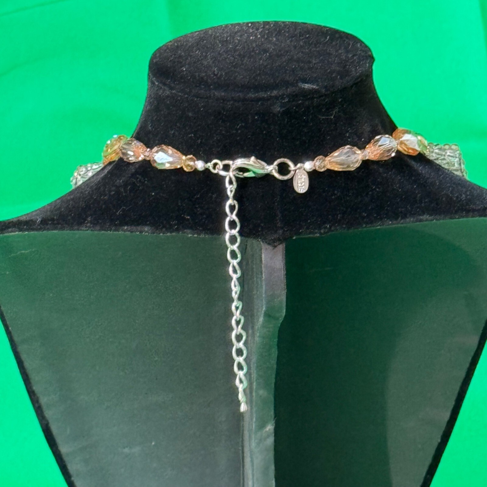 CHICO'S Statement Necklace Neutral Colored Rhines… - image 2