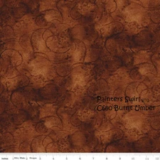 Painters Watercolor Swirl Blender cotton fabric Riley Blake BTY BURNT UMBER