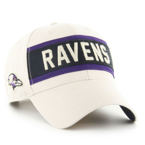 Baltimore Ravens '47 Crossroad MVP Adjustable Hat - Cream - Afbeelding 1 van 4