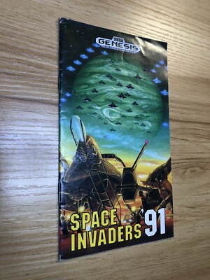 Space Invaders 91 Sega Genesis Manual Only FREE SHIPPING!!!
