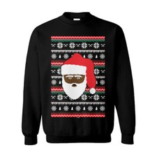 Black Santa Claus - Christmas Party XMAS Ugly Sweater Unisex Sweatshirt